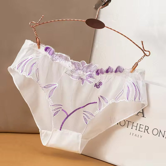 Transparent Women's Panties Sweet Lace Underwear Sexy Lingerie Hot Comfort Female Panty Girls Breathable Briefs Underpants